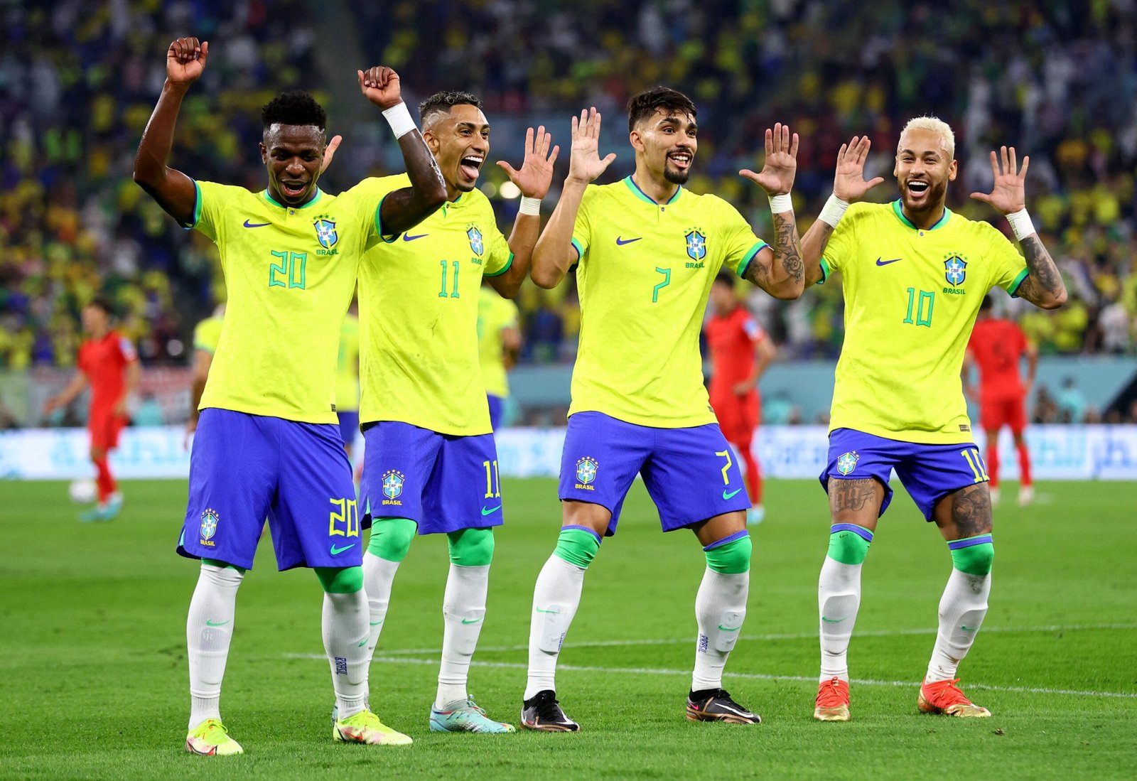 Brasil 'atropela' a Coreia na Copa do Catar e web reage: "Sopa de k-pop"