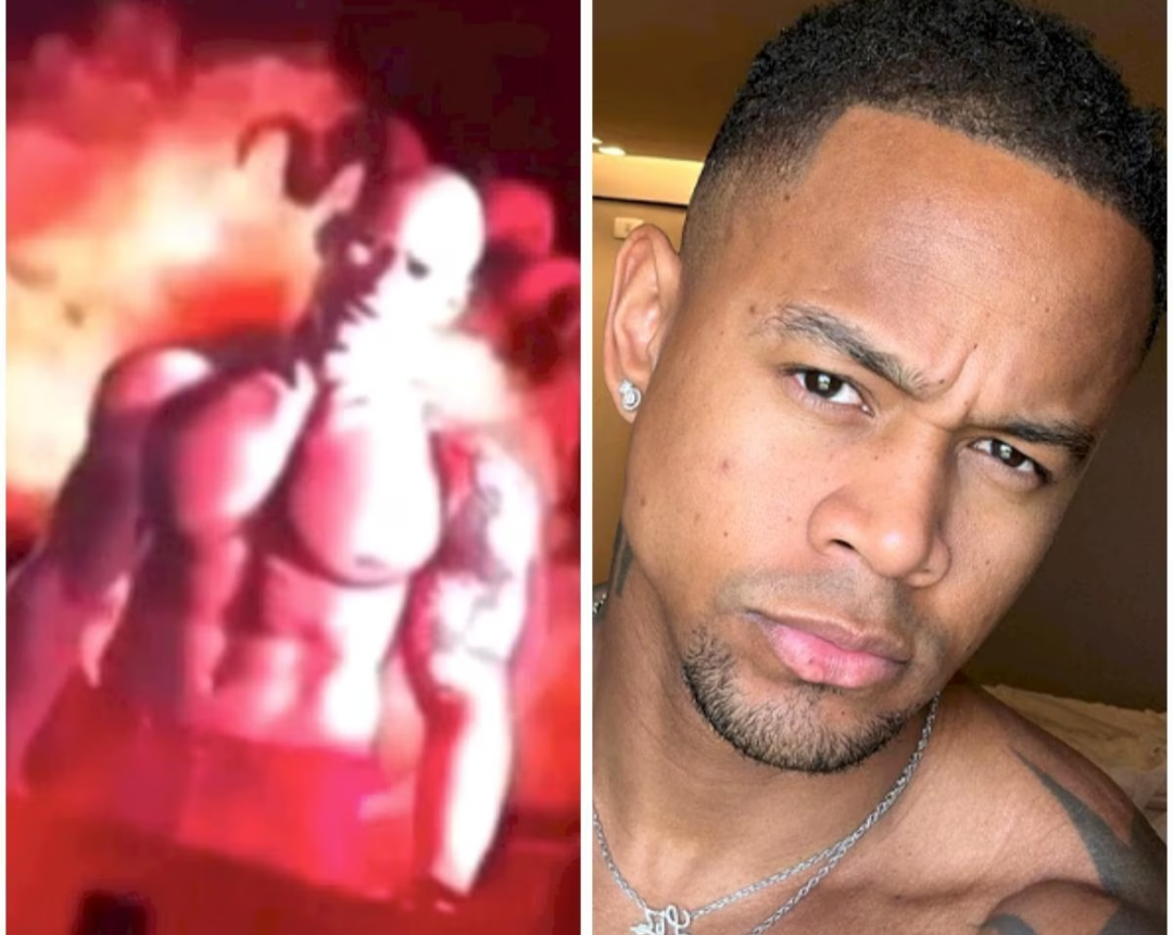 Léo Santana gera polêmica na web com personagem 'diabólico' em show; veja vídeo