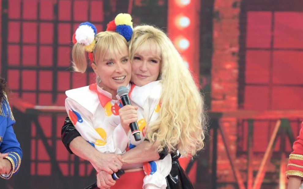 Xuxa e Angélica gravam música juntas pela primeira vez