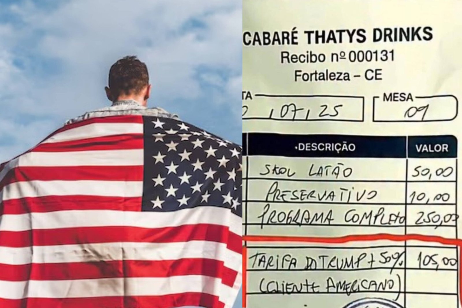 Casa de diversão adulta em Fortaleza aplica taxa extra a americano em resposta a Trump