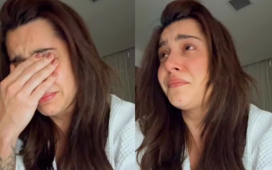 Lauana Prado chora ao relatar pouso de emergência em avião: “Muito pânico”