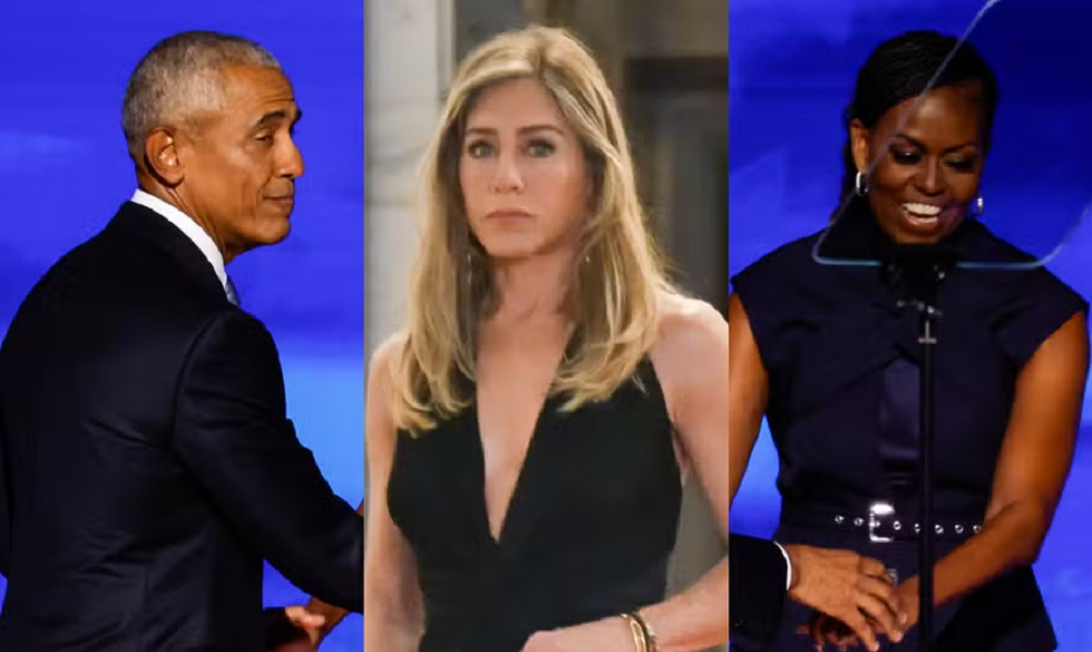 Jennifer Aniston fala sobre jantar com Michelle Obama após rumores de romance com Barack