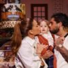 Virgínia Fonseca e Zé Felipe posam juntos em festa de 1 ano do filho caçula, José Leonardo