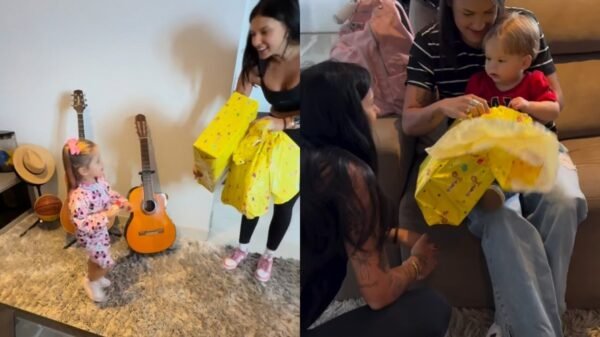 Ana Castela presenteia filhos de Zé Felipe e Virgínia Fonseca; assista