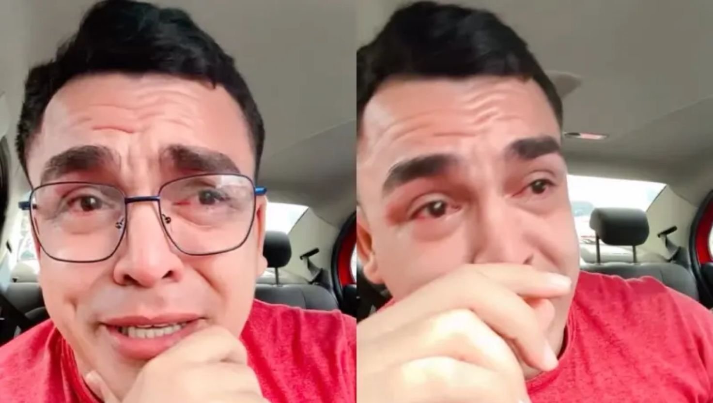 Motorista chora após passageira morrer dentro de carro em Manaus