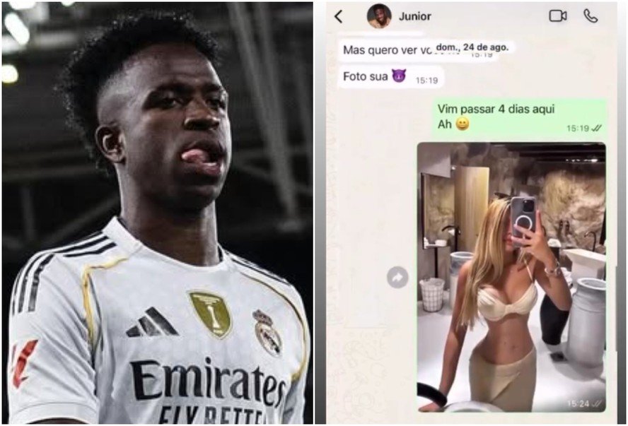 Modelo expõe conversas picantes com Vini Jr. após jogador pedir desculpas para Virgínia; veja prints