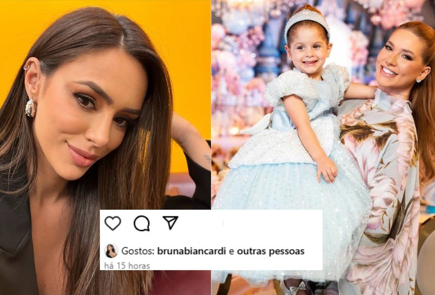 Bruna Biancardi curte post sobre filha de Virginia Fonseca após polêmica com Neymar