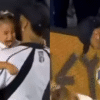 Mavie, filha de Neymar e Bruna Biancardi, é atingida por bola durante jogo do Santos; veja vídeo