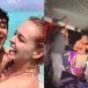 Voltaram? Tata Estaniecki e Júlio Cocielo trocam beijo em festa de aniversário da influenciadora; assista