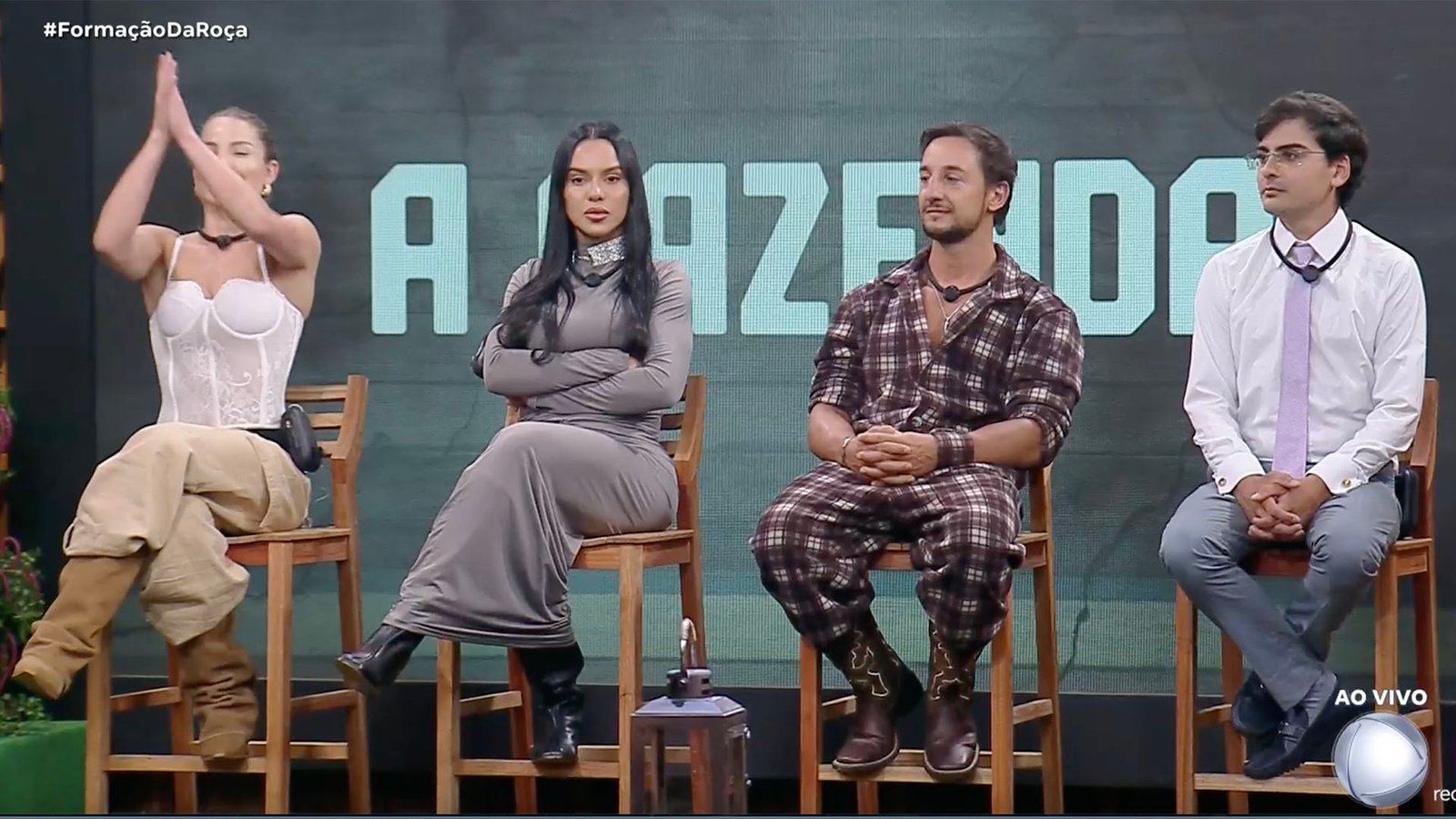 A Fazenda 17: Roça é formada com Saory, Tàmires, Mesquita e Dudu após noite movimentada