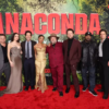 Steve Zahn, Daniela Melchior, Paul Rudd, Thandiwe Newton, Jack Black, Selton Mello, Ice Cube e Tom Gormican na estreia de 'Anaconda' — Foto: Getty Images