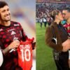 Arrascaeta anuncia nascimento do filho com Camila Bastiani; parto foi antecipado por viagem ao Catar