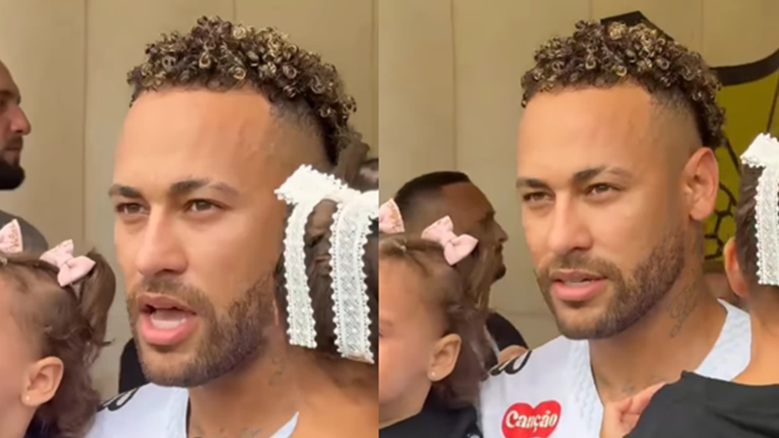 Filhas de Neymar roubam a cena na Vila Belmiro em dia de homenagem ao craque