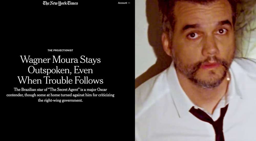 Wagner Moura surge como forte concorrente ao Oscar, aponta The New York Times