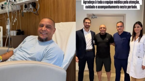 Ex-jogador Roberto Carlos recebe alta após passar por procedimento cardíaco