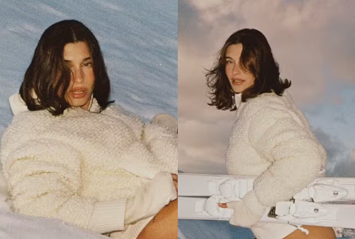Hailey Bieber bumbum de fora