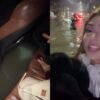 Em cima do jetski? Melody abandona carro em enchente e segue a pé; veja vídeo