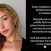 Gabrielle Gambine / Comunicado compartilhado por sua equipe - Foto: Reprodução: Instagram @gabriellegambinee