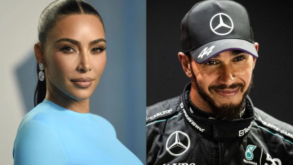 Kim Kardashian e Lewis Hamilton vão a show de Justin Bieber disfarçados