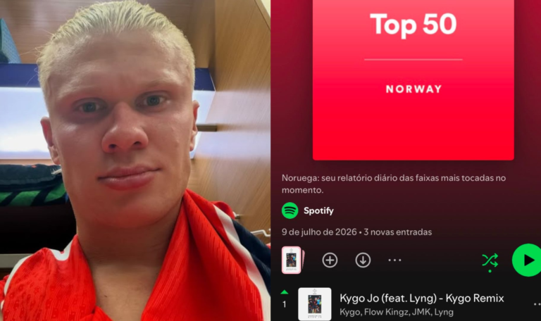 Hitmaker! Música gravada por Haaland na adolescência chega ao topo do Spotify 51 Erling Haaland spotify