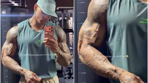 Léo Santana impressiona ao exibir veias saltadas após treino e viraliza 1 image