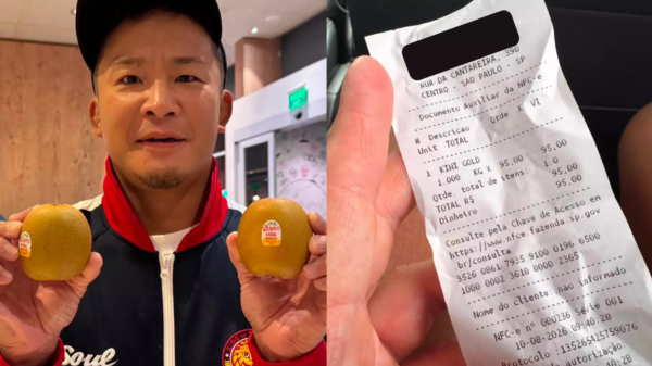 Lutador japonês relata ter pago R$ 95 por dois kiwis em mercadão de SP 1 Lutador japonês golpe da fruta