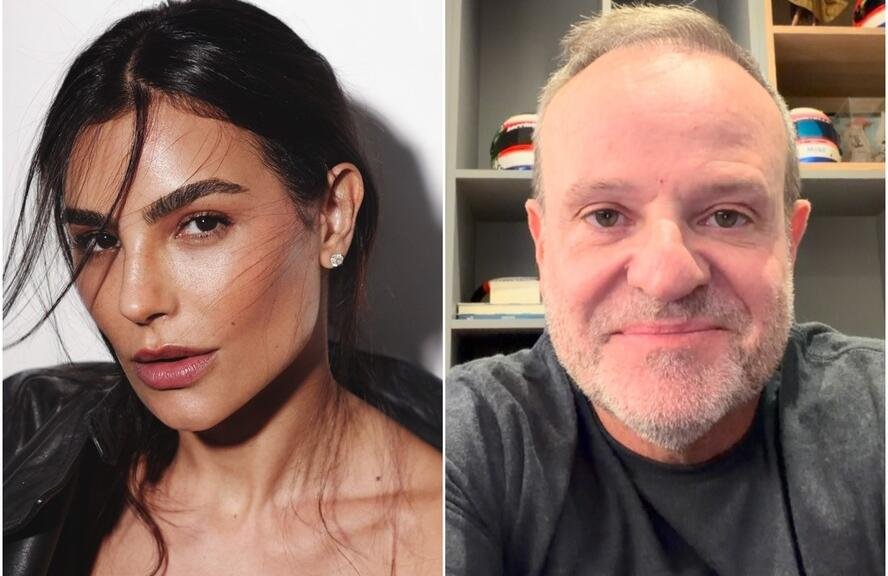Rubens Barrichello e Cíntia Chagas terminam namoro menos de um mês após assumirem relacionamento