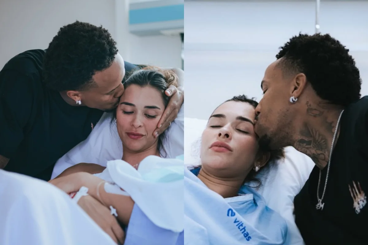 Nasce Gabriel, primeiro filho de Éder Militão e Tainá Castro: “Muito amado”