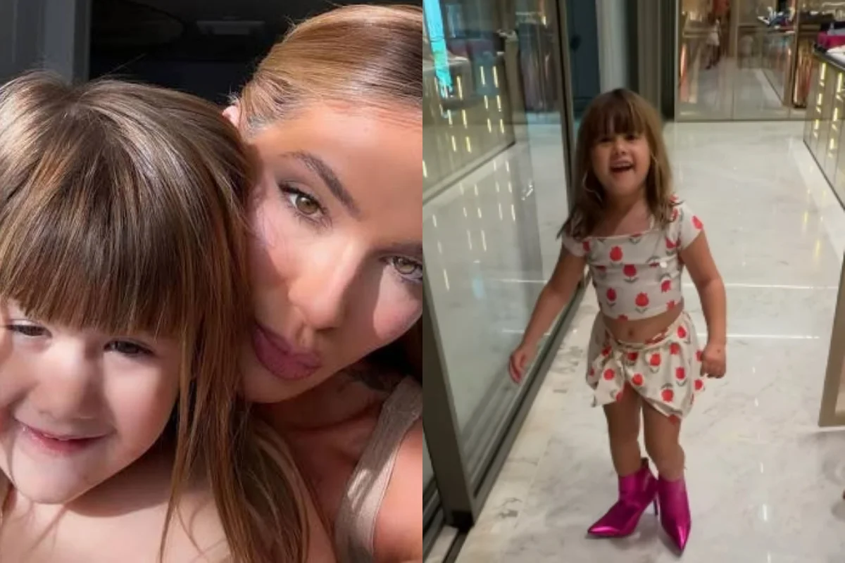 Maria Alice rouba a cena ao usar salto de Virginia e impressiona ao desfilar